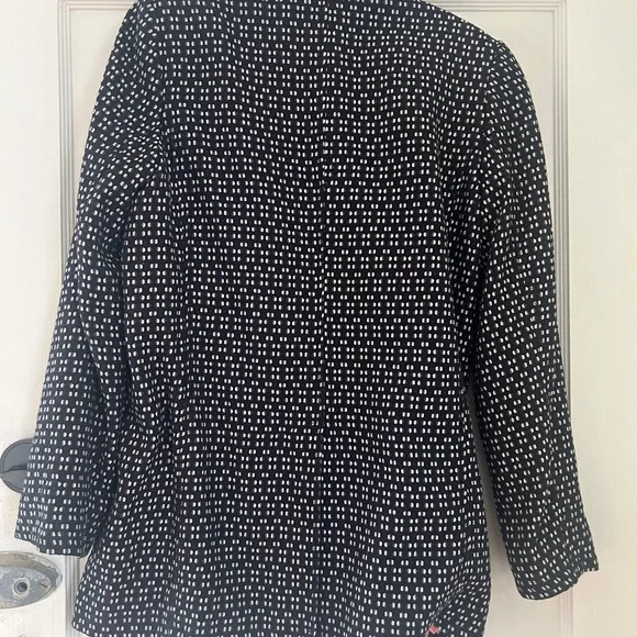 Anthropologie Filipa Textured Black & White Blazer Medium - Picture 7 of 12